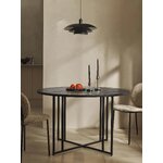 Black round solid wood dining table (luca)