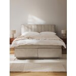 Кровать континентальная светло-бежевая (livia) 180x200 цельная