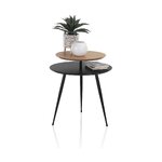 Musta ja ruskea design-sohvapöytä martino (kodin huonekalu), jossa kauneusvirhe
