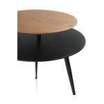 Musta ja ruskea design-sohvapöytä martino (kodin huonekalu), jossa kauneusvirhe