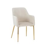 Beige-gold velvet chair (opening)