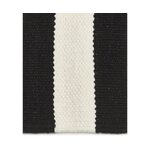 Black and white striped wool carpet (donna) 80x250