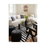 Must-Valge Triibuline Villane Vaip (Donna)160x230