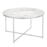 Sudraba marmora kafijas galdiņu imitācija (Antigva)