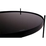 Black round coffee table venezia (house nordic) with beauty flaw