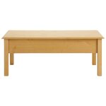 Light brown solid wood coffee table