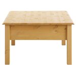 Light brown solid wood coffee table