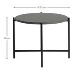 Black garden sofa table avisa (2-connect) with beauty flaws