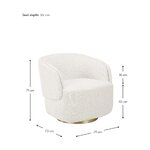 Armchair design with light bouclé fabric (Irene) with cosmetic flaws