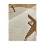 Cream round wool patterned rug (mason)d=200 whole