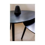 Set of black solid wood sofa tables noble (cinas) intact