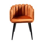 Oranžinio dizaino aksominis kėdės apkabinimas (novita) nepažeistas