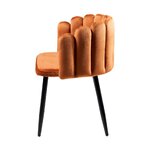 Oranžinio dizaino aksominis kėdės apkabinimas (novita) nepažeistas
