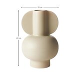 Beige design flower vase (caria) intact