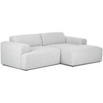 Gray modular corner sofa (melva) 240cm with beauty flaw
