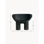 Black garden armchair roly poly (dryade)