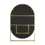 Настенное зеркало в золотой раме и мраморной полочке (верена) 60х90 с косметическими дефектами.