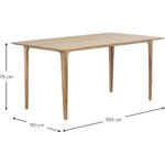 Solid wood dining table (archie) 90x160 with minor blemishes
