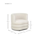 Cream design armchair (solomon) intact