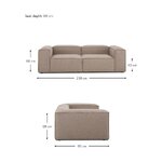 Light brown modular sofa (Lennon) intact