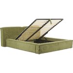 Кровать оливково-зеленая с местом для хранения (леннон) 140х200
