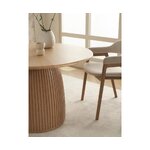 Round design solid wood dining table (nelly) intact