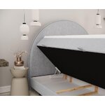 Pelēka dizaina kontinentālās gultas aplis (maison de reve) 140x200