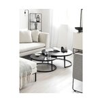 Black coffee table set (andrew) with cosmetic flaws