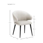 Beige samettituoli (celia) pieniä puutteita