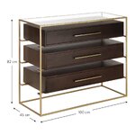 Brown design dresser (lyle) with beauty flaws