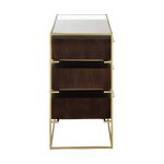 Brown design dresser (lyle) with beauty flaws