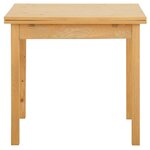 Light solid wood dining table extendable