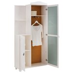 White solid wood front cabinet with mirror door (finca)
