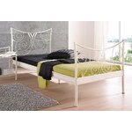 Baltos spalvos metalinė lova (90x200) (princesė)