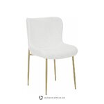 White-Gold Bouclé Chair (Tess)