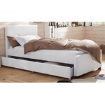 White leather bed (90x200)