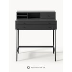 Dark gray desk (lias) with cosmetic flaws.