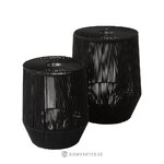 Black Laundry Basket Set of 2 (Gabe)