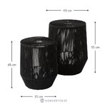 Black Laundry Basket Set of 2 (Gabe)