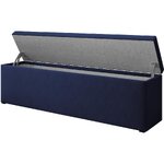 Blue velvet bench with storage exupery (besolux) with beauty flaw