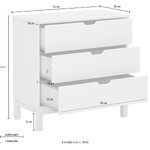 White small dresser (post) intact