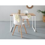 Light brown-white dining table (hulsig) intact