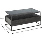 Black design coffee table (theodor) intact