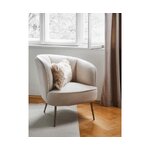 Beige velvet armchair (louise) with cosmetic defects