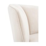 Beige velvet armchair (louise) with cosmetic defects