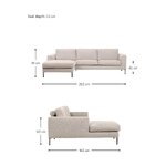 Light gray corner sofa (cucita) intact