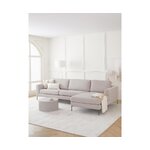 Šviesiai pilka kampinė sofa (cucita) nepažeista