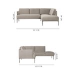Pilka kampinė sofa (fluente) nepažeista