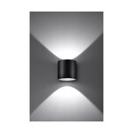 Black wall light roda (sollux)