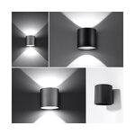 Black wall light roda (sollux)